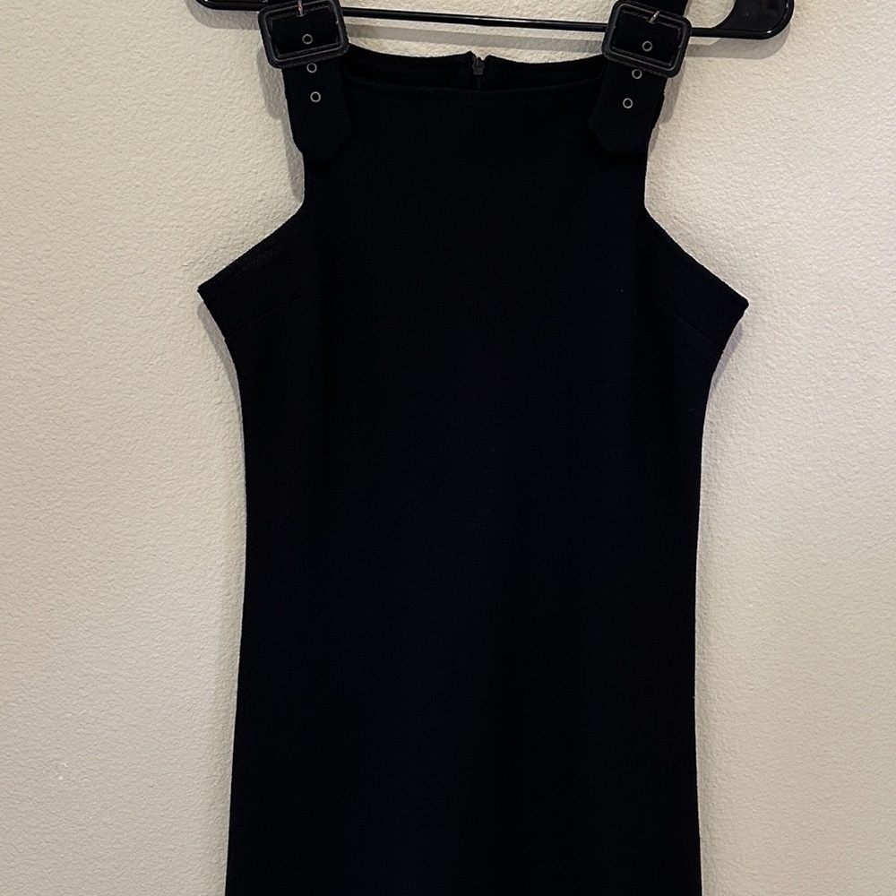 New Elegant 100% Wool-Lanes Black Sleeveless Dress. Size M.
